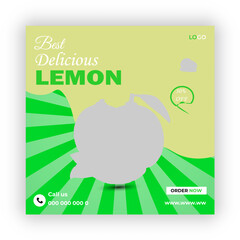 Best delicious Fruit lemon social media post for promotion
