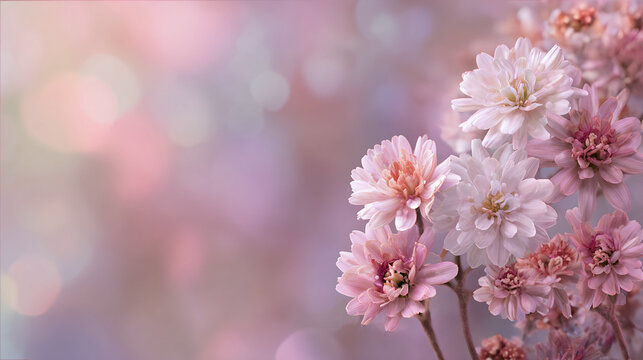 Close-up of vibrant flowers, showcasing a gentle display of nature's beauty