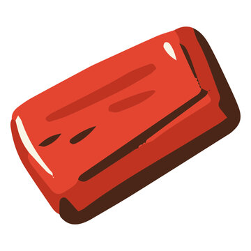 Red rectangular prism illustration