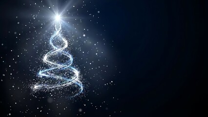 Swirling Light Christmas Tree with Falling Snow light tree