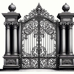 Classic Wrought Iron Gate Design