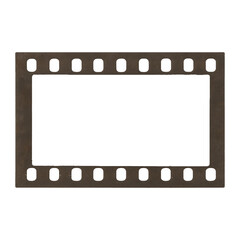 PNG Vintage filmstrip frame template.