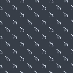 Fototapeta premium Man Looking Through Telescope seamless pattern isolated on color background