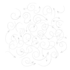 Delicate floral swirls and vines in a light and airy composition