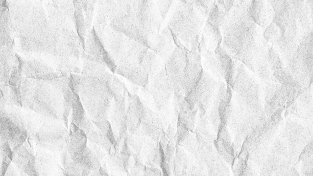 Crumpled paper texture background. White wrinkled sheet. Overlay effect image