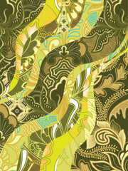 abstract pattern background design with classic batik motif