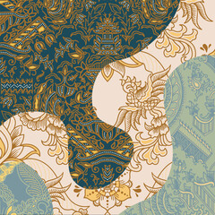 abstract pattern background design with classic batik motif