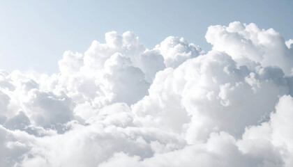 Fototapeta na wymiar Soft, fluffy clouds in a bright blue sky create a serene atmosphere, showcasing the beauty of nature and the tranquility of a clear day with endless possibilities, Cloud Dancer