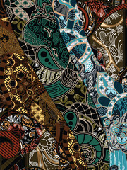 abstract pattern background design with classic batik motif