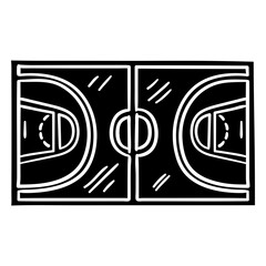 Court top basketball black