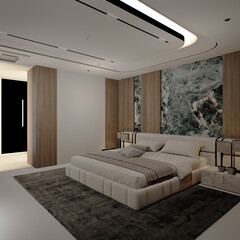 3d render bedroom interior