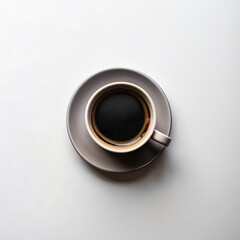 cup of coffee on a white background