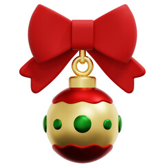 3D Gold Ornament Green Icon