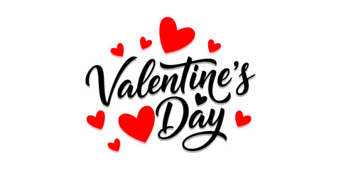 Valentine day typography lettering