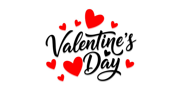 Valentine day typography lettering