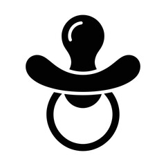 baby pacifier glyph icon