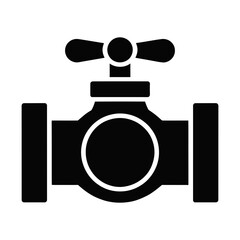 gas pipeline valve glyph icon
