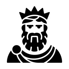 greek god or roman emperor glyph icon