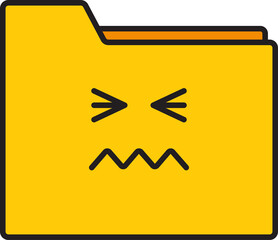 Nervous Folder Emoji
