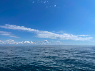 Calm summer day in northern Lake Huron in the Great Lakes