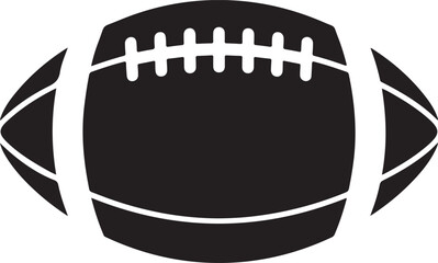 American football silhouette black and white vector illustration for sports designs