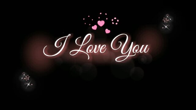 Pink Neon Led " I Love You ", Black 4K Video Digital Valentine Greeting Card to express your love .