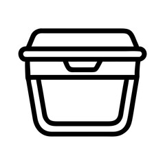 container outline in black and white vector