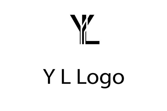 YL letter logo design with modern minimalist typography, bold clean monogram style, creative professional branding mark, high quality vector logo for business identity, apparel, social media, digital 