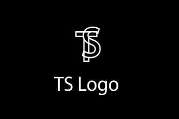 Obraz premium TS letter logo design with modern minimalist typography, bold clean monogram style, creative professional branding mark, high quality vector logo for business identity, apparel, social media, digital 