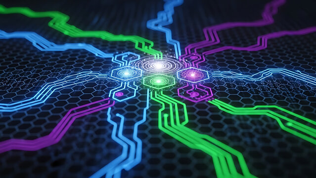 AES Encryption and Secret Code Cybersecurity Concept