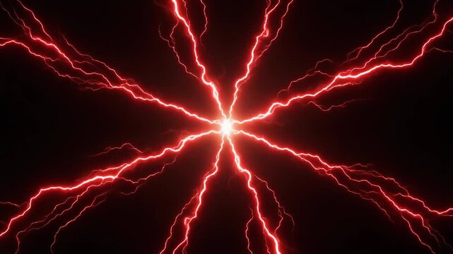 A powerful blue electric bolt strikes through the dark night sky during a dangerous thunderstorm nature abstract light flash energy power