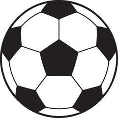 Obraz premium Classic black and white soccer ball illustration for sports and recreation