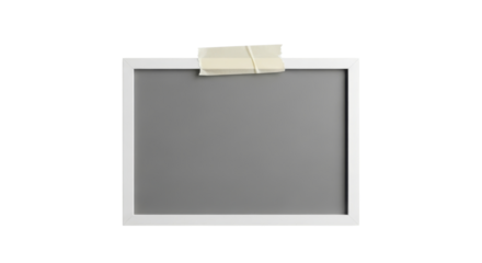 Blank photo frame mockup with adhesive tape isolated PNG with Transparent Background