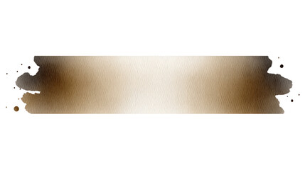 Elegant gold and brown watercolor brush stroke banner with metallic texture, perfect for invitations, certificates, or luxury branding, creating sophisticated and artistic impression