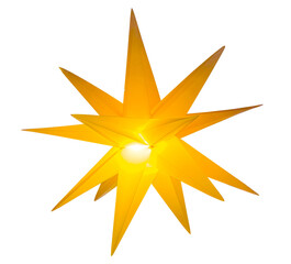 Obraz premium Glowing Golden Christmas Star Decoration