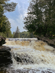 Summer day on the Tahquamenon River near Tahquamenon Falls in northern Michigan