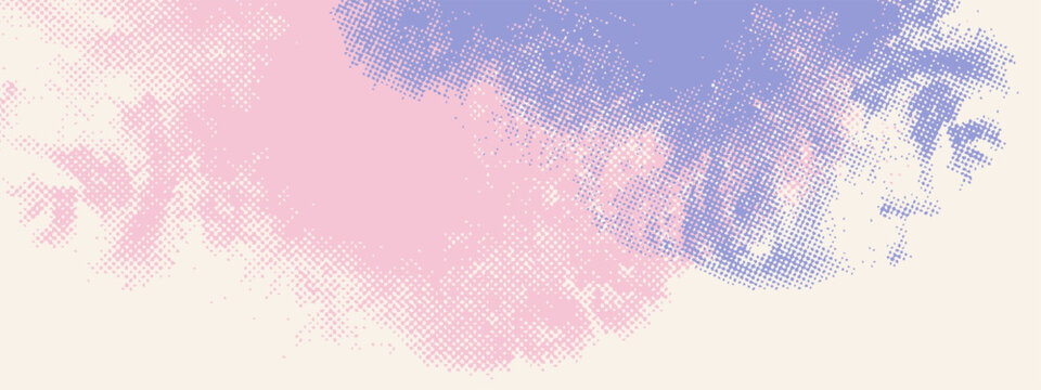 PAbstract pastel halftone background. Social media, wellness center, beauty salon, cosmetics brand, nail salon, aromatherapy, yoga studio concept. Soft grain texture modern vector illustration.