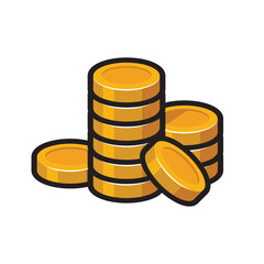 💰 Stack of Gold Coins Icon for Finance and Wealth