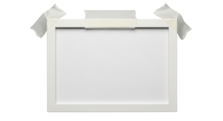Blank frame with tape, ready for custom messaging isolated PNG with Transparent Background