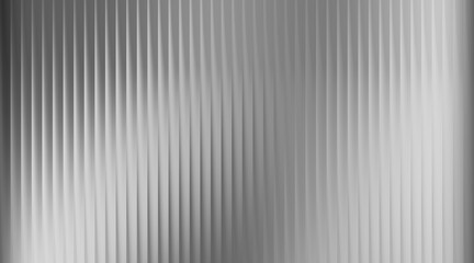 Obraz premium Monochromatic Vertical Ribbed Glass Texture with Silver Grey Tones abstract background