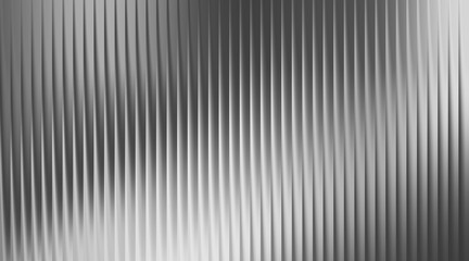 Fototapeta premium Monochromatic Vertical Ribbed Texture with Silver and Gray Tones and Subtle Light Reflections abstract