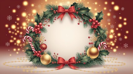 hires for Christmas background new year and presentation 16 9 size with items flower and decoration with gifts, accessories and colored balls 
