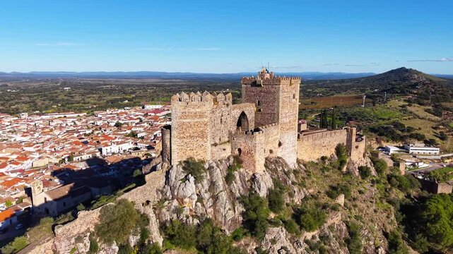 Stone and rocks transformed into a castle