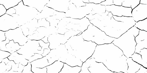digital wall grunge and dust pattern surface Cracked white wall texture design element white background.
