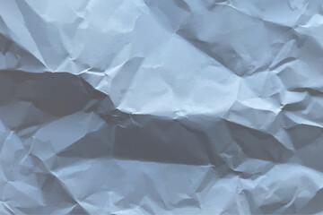 Fototapeta premium Crumpled paper texture. Gray Creased paper background. Horizontal wrinkled empty sheet. Vector illustration