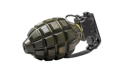 PNG of Realistic military-style grenade on a clean background.