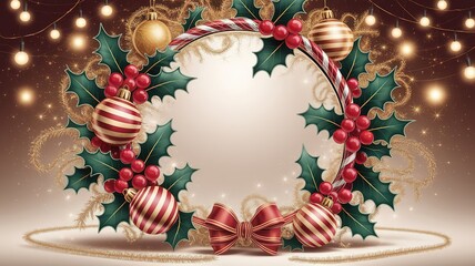 hires for Christmas background new year and presentation 16 9 size with items flower and decoration with gifts, accessories and colored balls 
