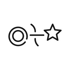 Goal setting and achievement process from target to star icon