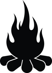 Black bonfire icon