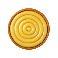 Fototapeta premium Lemon Tart with Swirled Filling (Top View)